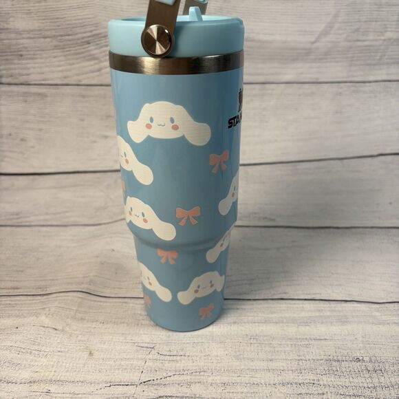 STANLEY Iceflow Flip Straw 30 oz Tumbler CINNAMAROLL Blue Travel Cup - Picture 4 of 7